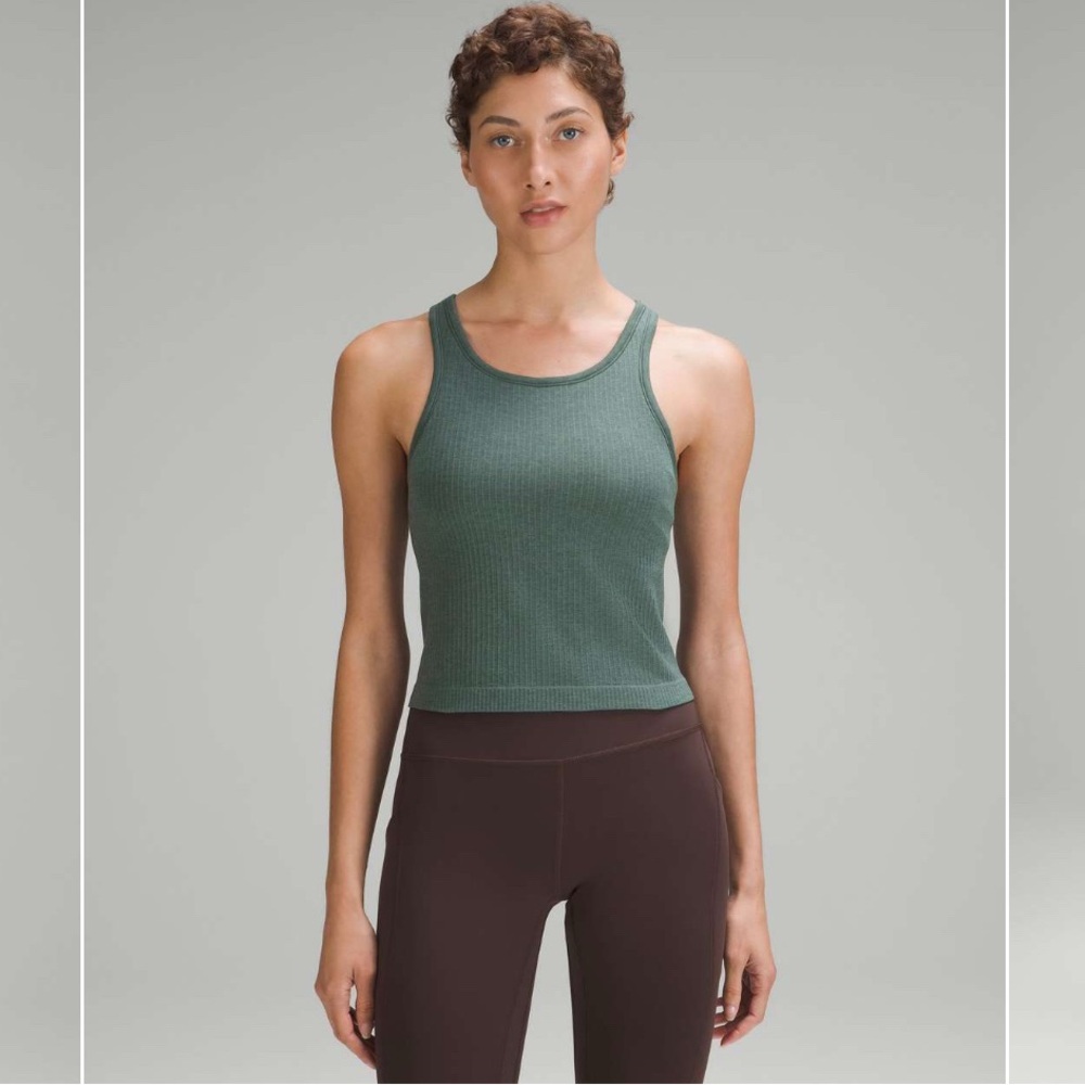 Lululemon Green Ribbed Tank Top - Dark Forest - Size 6